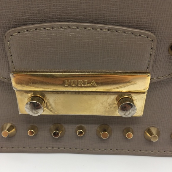 Furla Julia Studded Metropolis Leather Crossbody Bag - Picture 5 of 10